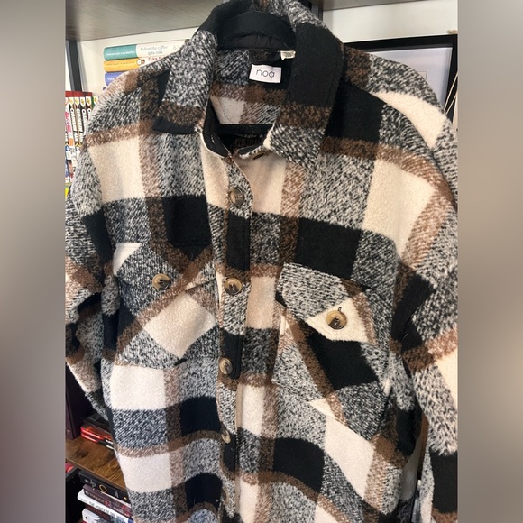 Plaid long jacket - Picture 3 of 4